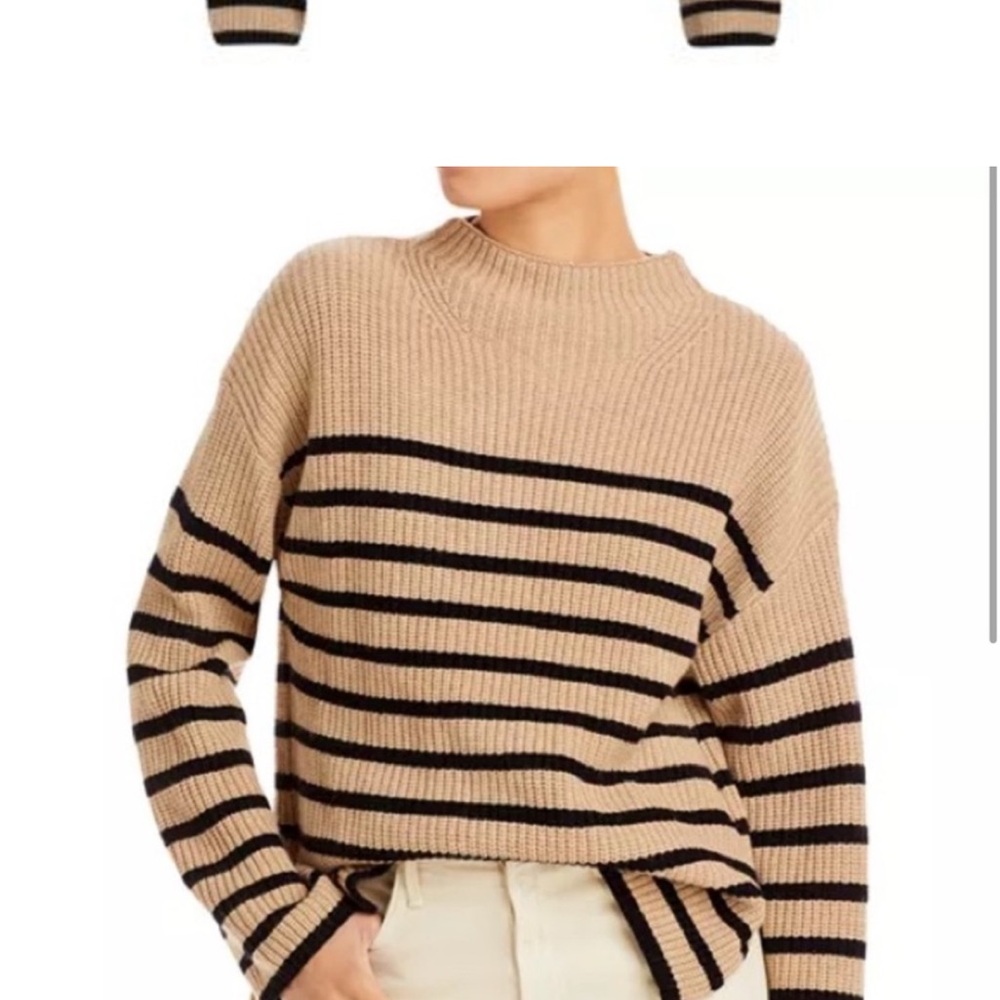 Rails Claudia Striped camel and black sweater size S